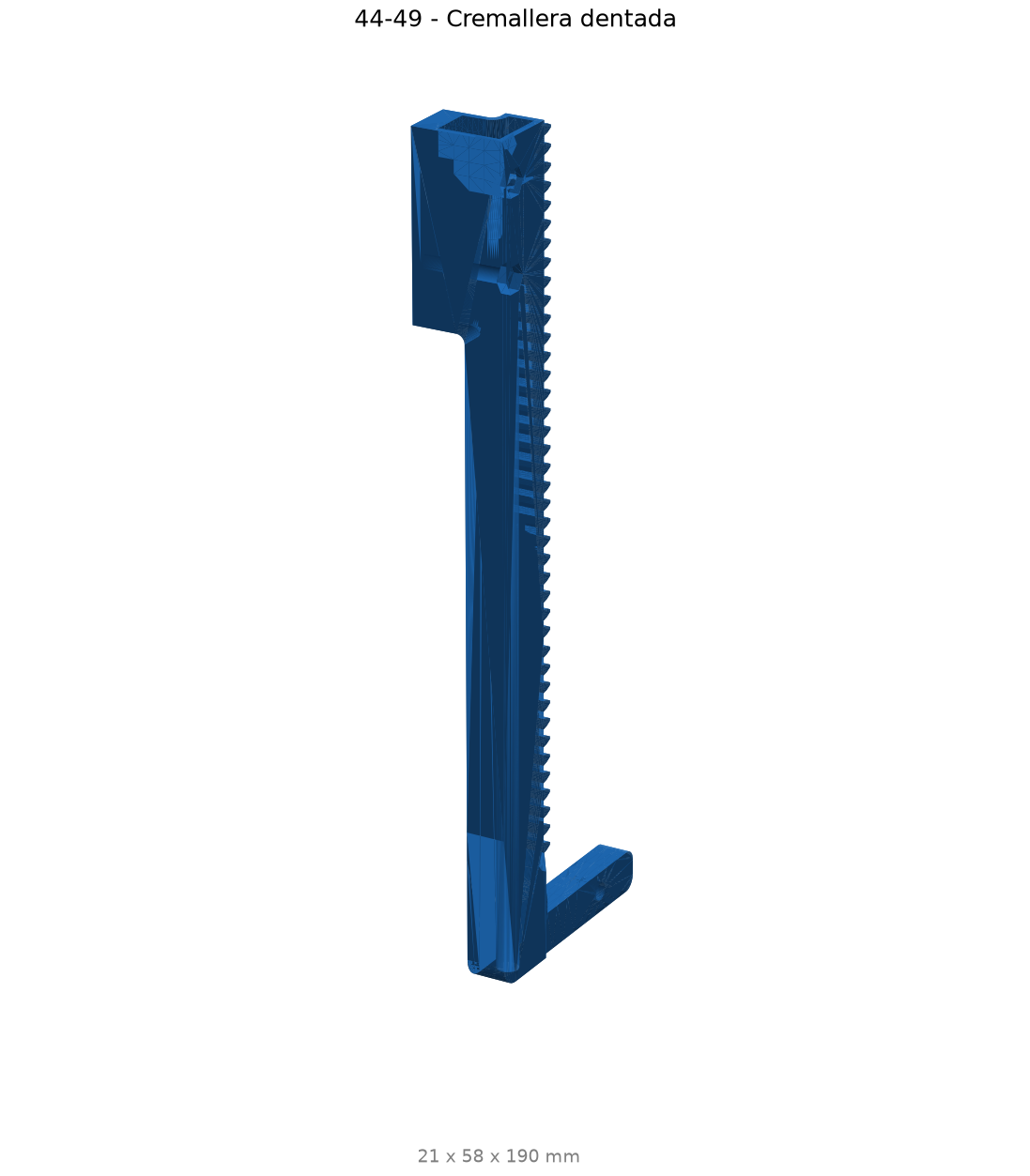 Nº 44-49 — Cremallera dentada